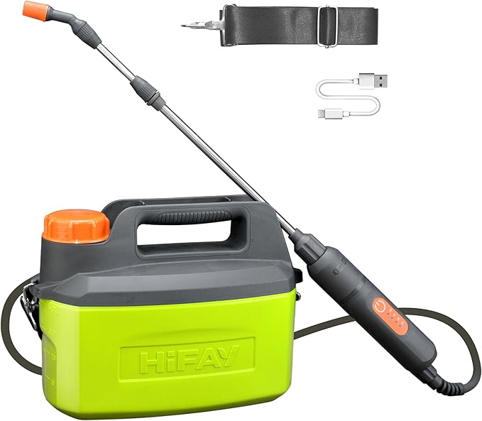 ES4-PRO Electric Sprayer 1 Gallon Built-in 4000mAh,Rechargeable Battery Powered Sprayer with Telescopic Wand,Plant Mister,Kitchen Cleaning,Indoor Watering Can for Plants (Green)