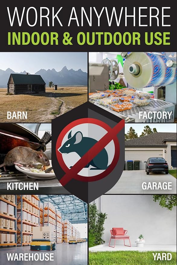 Rat Trap Six Pack - Indoor and Outdoor Traps for Mice, Voles, Rats, Chipmunks - Easy to Set, Powerful Snap, Quick Kill - by Guarden