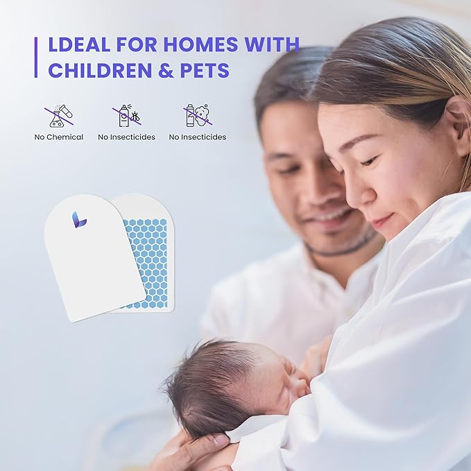 LiBa 3 Pack Glue Card Refill for LiBa Flying Insect Trap, Fruit Fly Traps for Indoors, Gnat Traps for House Bug Light Trap Indoor Replacement Glue Boards