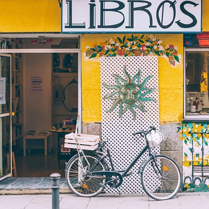 Sun Metal Wall Art Outdoor Decor - 30 Inches Rust Proof Retro Metal Wall Sculpture Statues Wall Art Hanging Decoration for Indoor Outdoor,Garden, Home, Farmhouse, Fence Balcony Patio and Bedroom