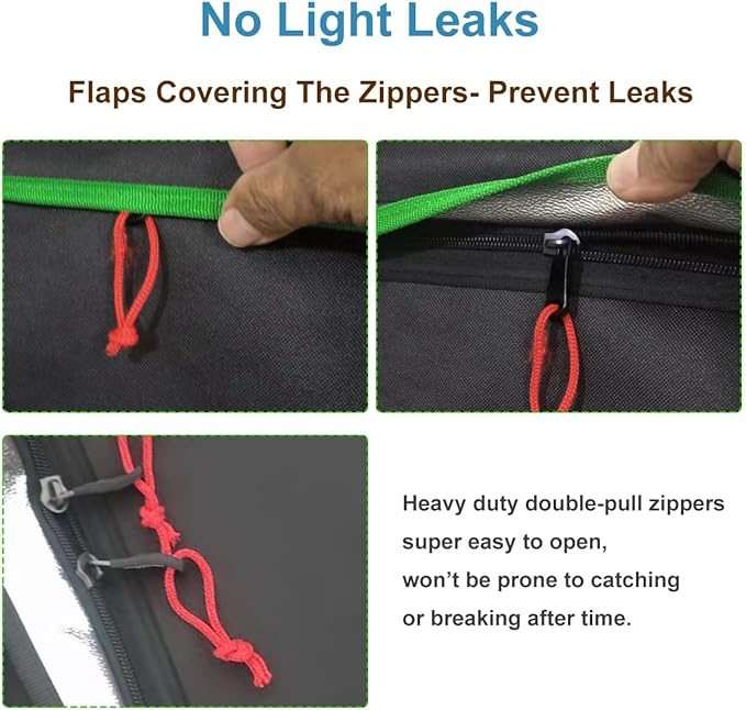 Grow Tent Kit Complete System High Reflective Mylar Indoor Grow Tent Hydroponics Growing Tent with Full Spectrum LED Grow Light Observation Window, Ventilation Fan,Carbon Filter (32" x32" x 63")