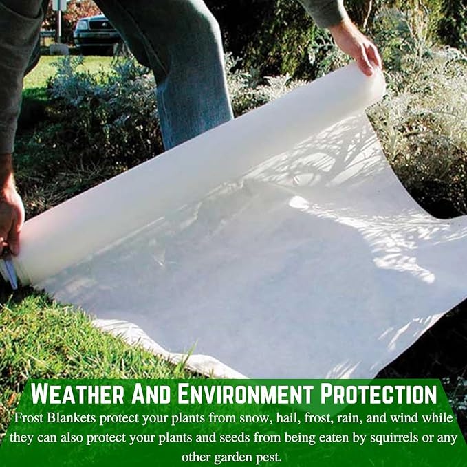 Farm Plastic Supply - Plant Covers Freeze Protection, Winter Plant Cover, Plant Cover, Frost Blanket, Frost Cloth, Frost Blankets for Plants, Frost Protection, Plant Frost Protector (7.5' x 300')