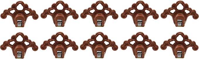 JSP Manufacturing Plastic Roof Ice Guard Snow Guard Snow Stops for Standing Seam Metal Roofing - Multi-Color/Multi-Pack Listing (10, Bronze)