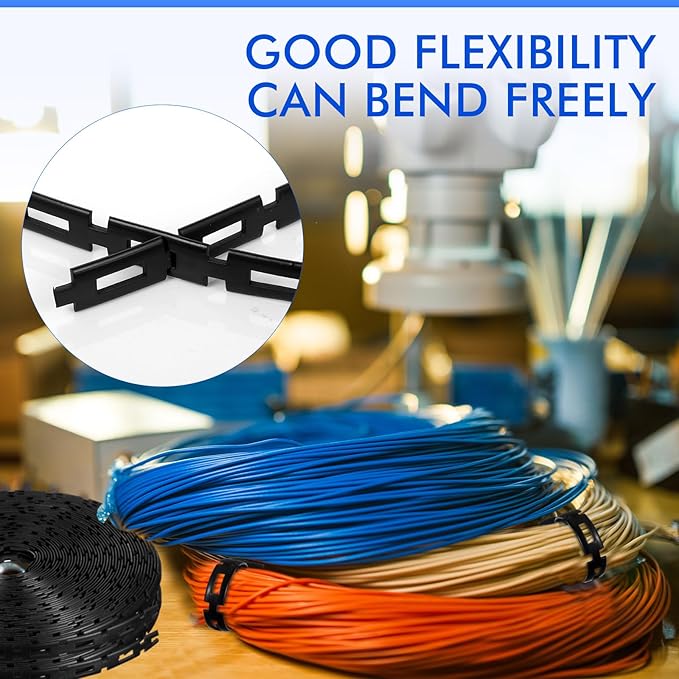 Wesiti 200 ft Plastic Chain Lock Tree Tie 1/2 Inch Wide Adjustable Tree Support Straps Plant String Swing Strap Flexible Reusable Ties for Staking for Garden Accessories