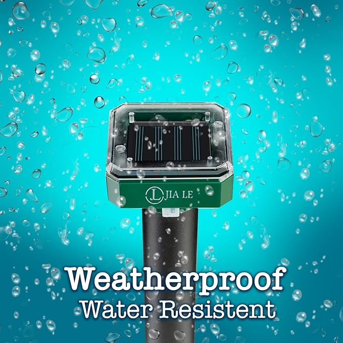 Mole Repellent Solar Powered 10 pk Gopher Solar Snake Repellent Ultrasonic Vole Gopher Sonic Waterproof Spikes Stakes for Garden Yard