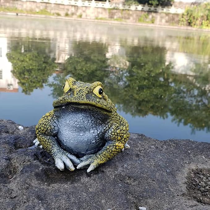 Frog Toad Sculptures Garden Statues Yard Art Resin Decorations Outdoor Outdoor Toad Figurine for Gardens, patios and lawns