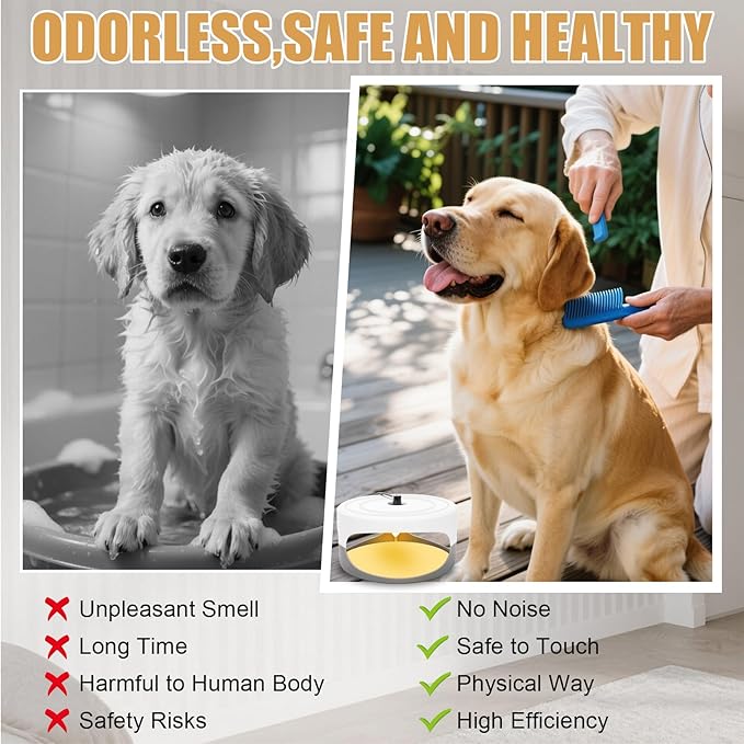 2Pack Flea Traps for Inside Your Home with 6 Sticky Disc & 6 Bulbs & 2 Electric Wires, Flea Killer Indoor Bed Bug Trap Pest Control, Friendly to Pets & Kids