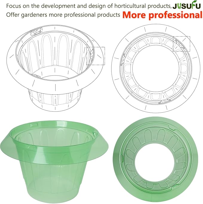 5 Pack Snail Collar(H:11cm) and 5 Pack Large Slug Collars(H:15cm) Set,Slug Collars Protects Plants to Get Better.