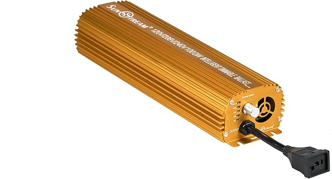 SunStream 1000 Watt HPS Light Dimmable Electronic Grow Light Ballast for Indoor Plant (Full-Yellow)