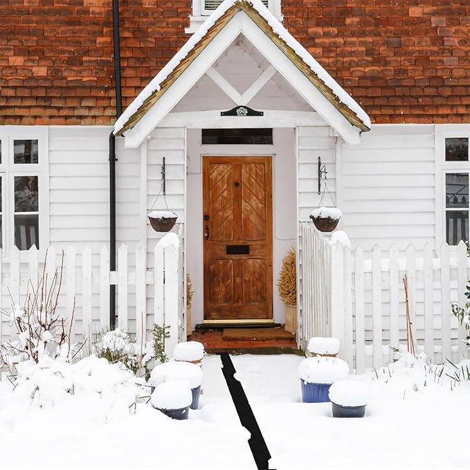 Baquler 1 Piece 16.4 ft Snow and Ice Melting Mats Roof and Valley Heater Ice Dam Prevention Heated Outdoor Mats Electric Snow Melting Mats for Winter Snow Removal