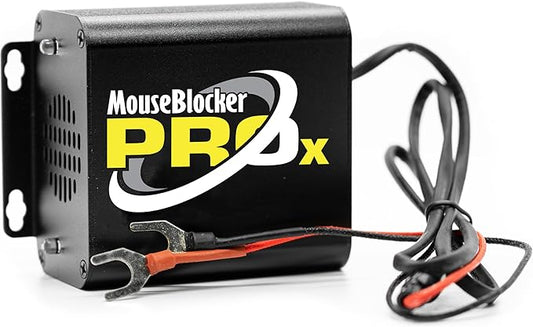 Mouse Blocker Prox 12Volt High Powered Ultrasonic Mouse and Rodent Deterrent with with an Eviction Mode and Dual Strobing LEDs for Your Vehicle