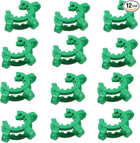 12 pcs Keck Clips Ground Joints #24, Standard Taper POM for Joints 24/29 and 24/40