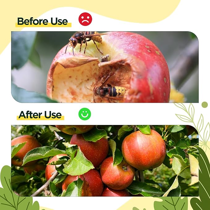 Qualirey 2 Pcs Wasp Traps for Outdoors Wasp Killer Hanging Bee Traps Reusable Fly Bee Killer for Indoor Outdoor Patio Garden Home (Yellow)