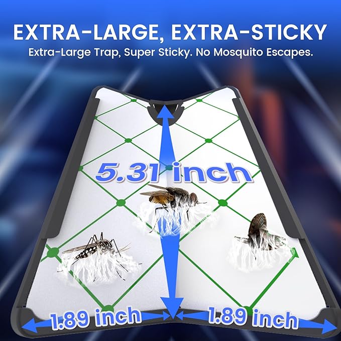 Fly Trap Indoor, 2025 Upgraded UV & Blue Light Flying Insect Trap, Plug in Fly Killer & Indoor Bug Catcher for Gnats, House & Fruit Flies, Mosquito(1 Device & 2 Cartridges)