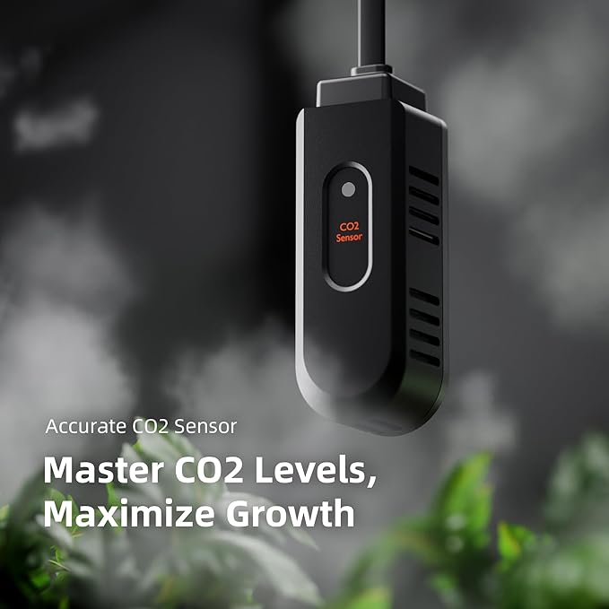 Spider Farmer GGS Sensor Pro Kits, 4-in-1 VPD/PPFD/Temp/Humid Sensor with CO2 Sensor, for Indoor Growing Environmental Monitoring Precision Control