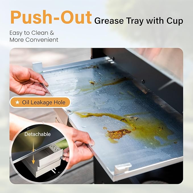 Sophia & William 4-Burner Propane Gas BBQ Grill with Side Burner and Porcelain-Enameled Cast Iron Grates, Stainless Steel Barbecue Grills Outdoor Cooking, Silver Cabinet Style, 42,000BTU