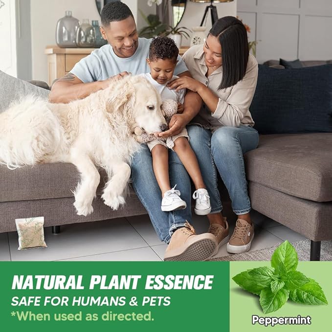 Rodent Repellent, Mouse Repellent Pouches, Mice Repellents Indoor, Rat Repellant for House, Mouse Deterrent Outdoor, Rodent-Repelling Pouches, Natural Peppermint to Repel Mice and Rats-10P