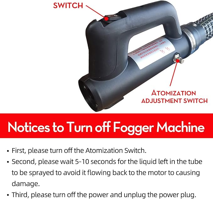 SWANSOFT 7L(1.85 Gallon) ULV Fogger Machine, Electric Atomizer Sprayer, Portable Foggers Machine for Home Indoor