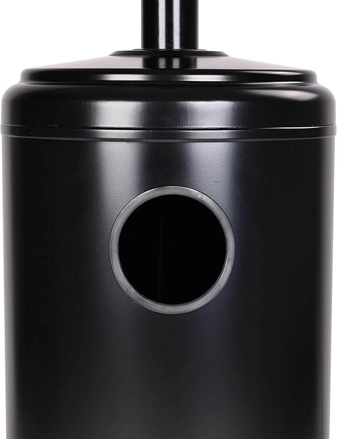 48,000 BTU Outdoor Propane Patio Heater with Wheels, Commercial & Residential, Black