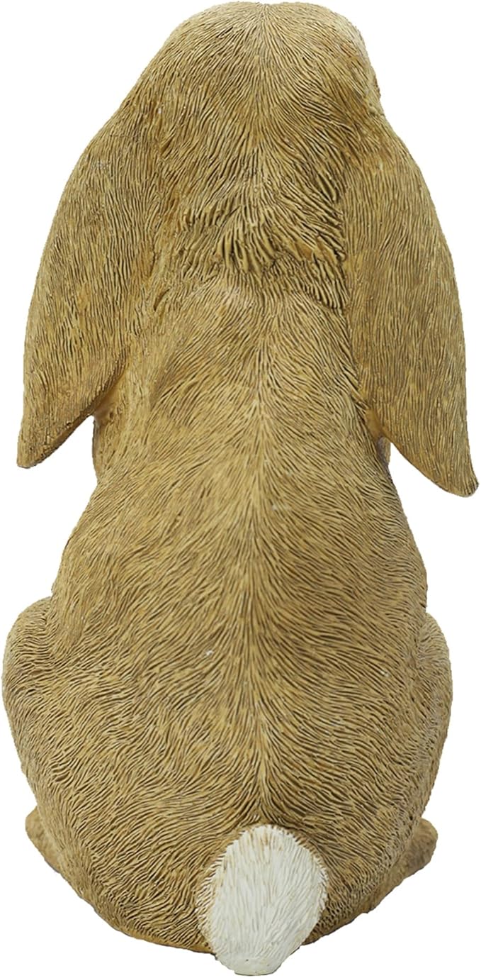 JORAE Standing Rabbit Statue Curious Easter Bunny Outdoor Garden Statues Patio Yard Home Decorations Sculpture Mustard, 8.5In, Polyresin