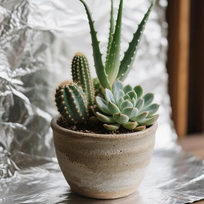 4 Pack High Silver Reflective Mylar Film, 83x 52 inch Plant Growth Mylar Films High Reflectivity, Keep Warm, Perfect for Plant Growth, First Aid, Marathon, Camping, Outdoor Survival