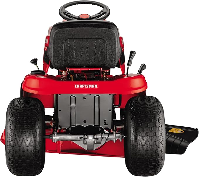 Craftsman 42" Gas Riding Lawn Mower with 17.5 HP* Briggs and Stratton Single-Cylinder Engine, Gas Lawn Tractor with 7-Speed Transmission, Red/Black