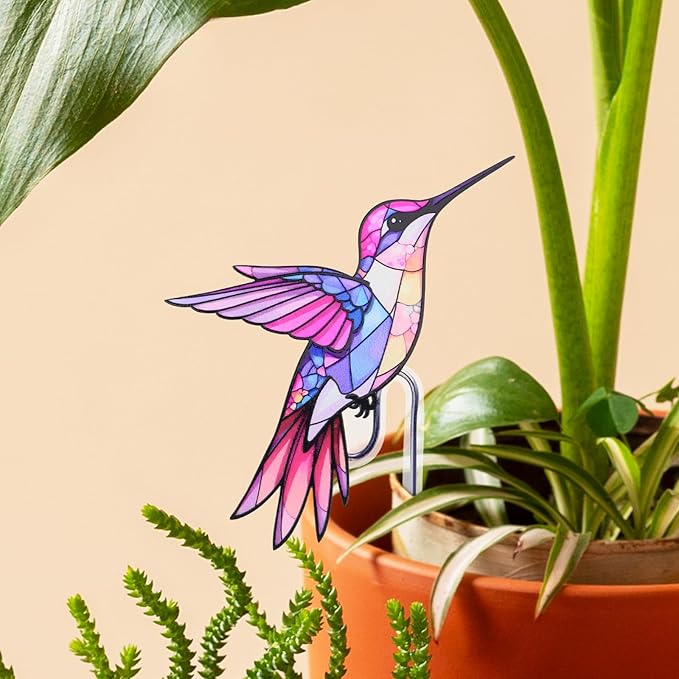 Hanging Planters for Indoor Outdoor Plants-Planters Hanging Plant Hummingbird Bird Decor 2 Pcs Garden Decor Plant Accessories Farmhouse Decor-Gifts Ideas for Mom