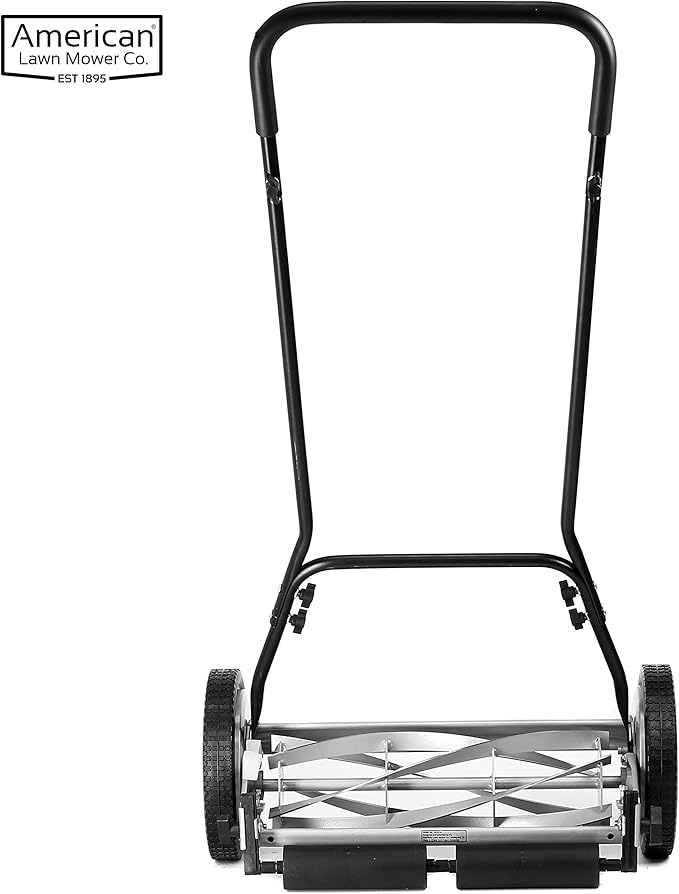 American Lawn Mower Company 1815-18 18-Inch 5-Blade Push Reel Lawn Mower, 18-Inch, 5-Blade, Black