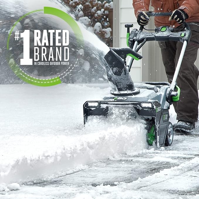 EGO Power+ SNT2101 21-Inch 56-Volt Lithium-Ion Cordless Snow Blower with Peak Power - 2 x 4.0Ah Battery and 320W Charger Included, Black