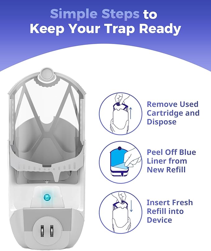 UBeesize 16 Pack Refill Cartridge for Zevo M364 and Max, Replacement Refill Compatible with Zevo Plug-in Light, 100% Fit (16 Cartridges)