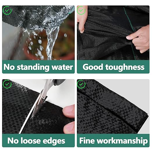 Land Guard 6ft x 300ft Weed Barrier Fabric Heavy Dusty, Ground Cover, Weed Mat, Woven Landscape Fabric for Garden, Lawn and Outdoor Project