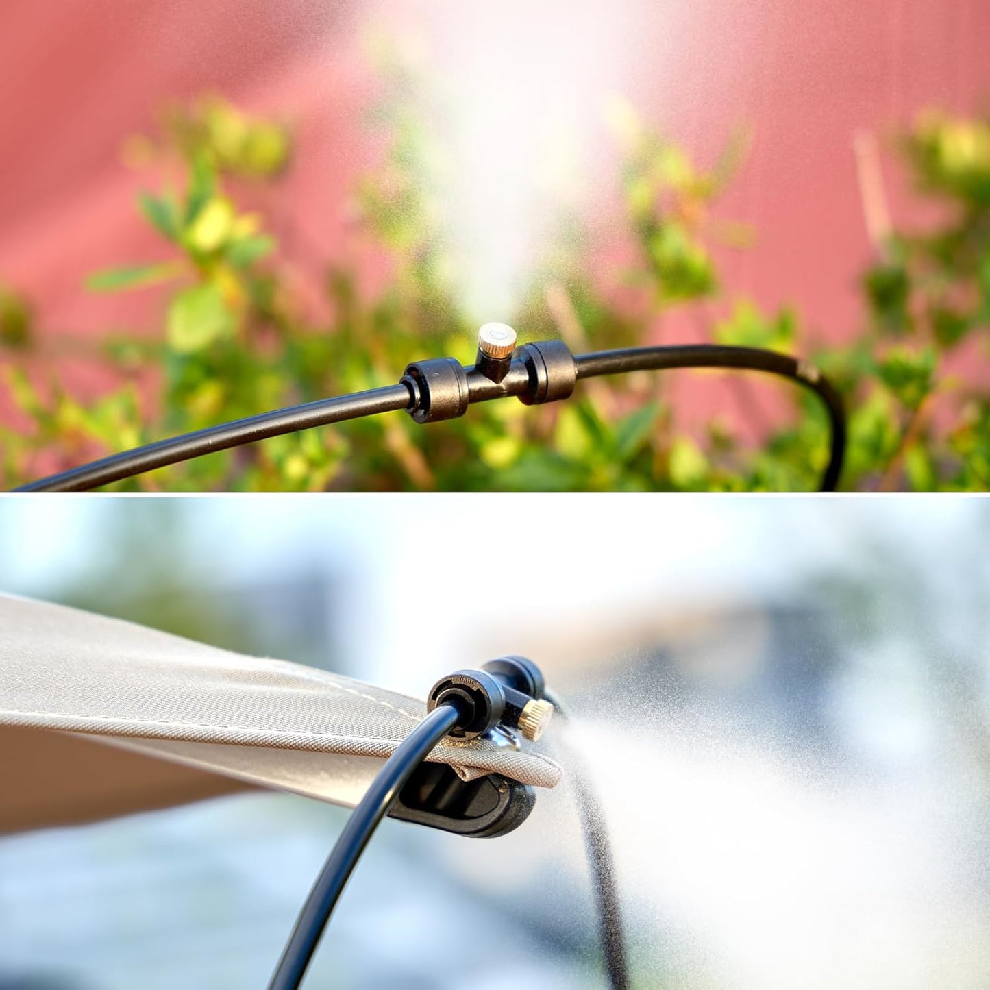 30FT Outdoor Misting Cooling System‌ - Patio Garden Kit with ‌Brass Nozzles & UV Tubing‌, DIY Install for ‌Pool, BBQ, Greenhouse‌, Water-Saving High Pressure Cooler