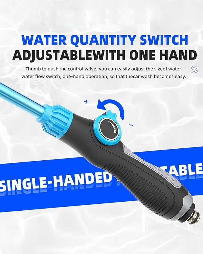 DTRK Watering Wand 19 Inch Detachable Sprayer Wand 1000 Holes Garden Hose Wand with Thumb Flow Control for Hanging Baskets, Plants, Flowers, Shrubs, Seedbed,Garden and Lawn