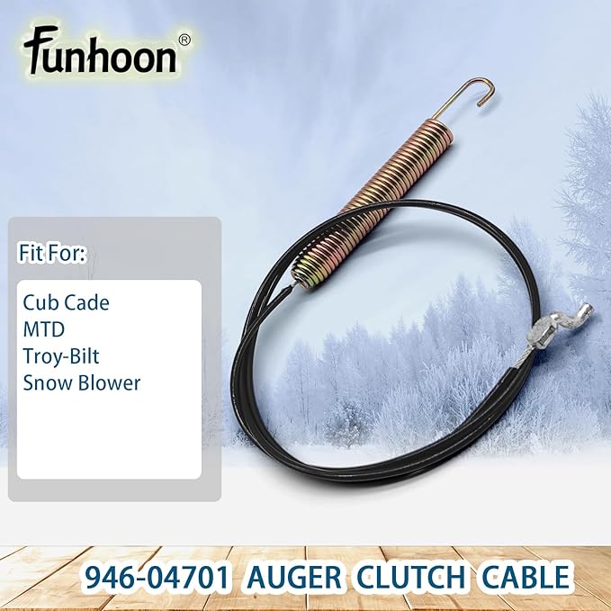 946-04701 Auger Clutch Cable for Craftsman MTD Troy Bilt Cub Cadet 1X 21 HP 1X 221 HP Snow Blowers Replaces 746-04701
