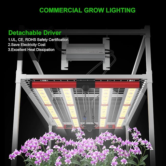 AGLEX 420W LED Grow Light, Full Spectrum with UV IR, Daisy Chain & Dimmable for Indoor Growing, 4x5ft Core Coverage