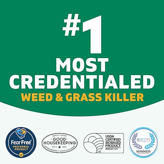 Spruce Weed Killer Spray - Snap & Spray Weed & Grass Killer₂ Powered Starter Kit - Reusable Sprayer with Wand for Spot-Treating Driveways, Gardens & More (64 Oz Bottle)