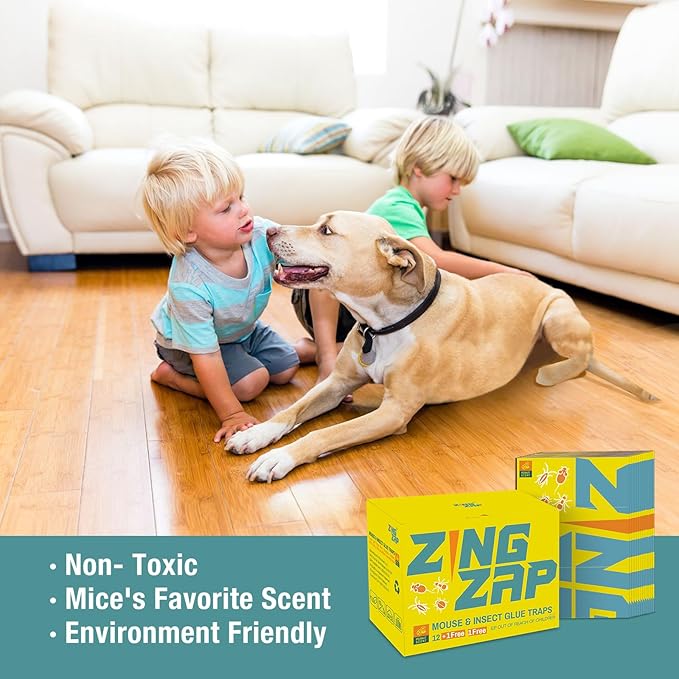 Mouse Trap Glue Board 13-Pack, 3X Faster Catch with Built-in Peanut Scent, Sticky Trap for Crawling Pests, Rats & Mice Extra Heavy & Sticky, Biodegradable, Indoors Home & Commercial