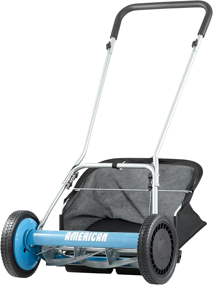 American Lawn Mower Company 20-Inch 5-Blade Walk Behind Reel Mower with Grass Catcher