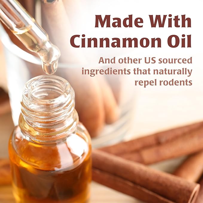 GreenGro Rodent Repellent Spray - Organic Cedar & Cinnamon Oil for Pest Control/Mice, Rat, Vole & Squirrel Repellent/Non-Toxic/Safe for Pets/Use for Home, Garden, Garage, RVs (16oz)