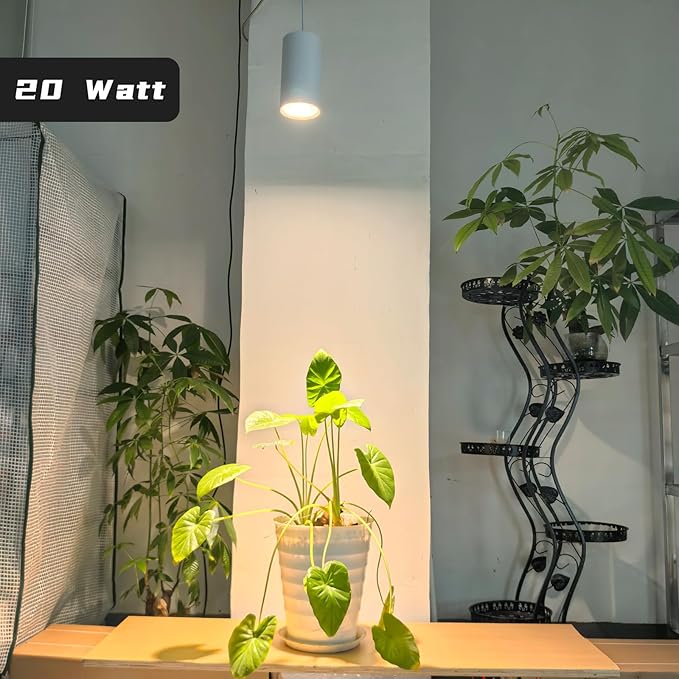 Hanging Plant Grow Light Full Spectrum Warm White Color with Timer Ceiling Decorative Grow Lamp for Indoor Plants