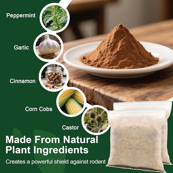 12-Count Botanical Pest Defense Pouches - Multi-Insect & Rodent Deterrent for Indoor/Outdoor Use | Plant-Based Protection for Homes & Vehicles