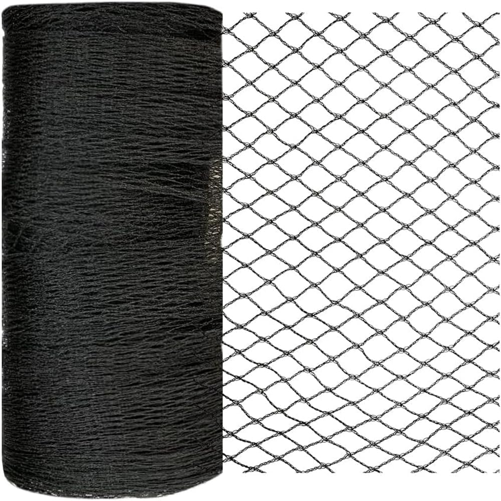 25x100 FT Bird Netting for Chicken Coop, 1 Inch Mesh, Strong Woven, UV Resistant, Reusable, Protects Garden Plants, Fruit Trees, Vegetables, Against Deer, Rabbits, Squirrels, Small Animals