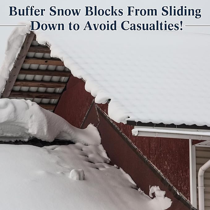 Landical Snow Guards for Metal Roofs, Mini Plastic Roof Guard Clear Snow Stops for Metal Roofs to Prevent Sliding Snow and Ice (10 Pack)