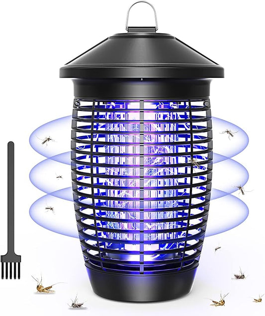 PALONE Electric Bug Zapper Outdoor, 20W Electirc Fly Zapper Indoor with Sturdy Top Hook, 4500V Mosquito Zapper Indoor with 3.9ft PVC Wire, Waterproof Bug Zapper for Outdoor, Garden, Bedroom