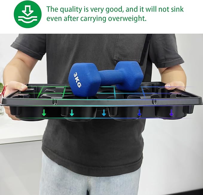 12 Cell Round Nursery Pots Trays Thickened Durable Seedling Pots Shuttle Carrying Trays for Holding 4 inch Nursery Pots (16.85" × 12.6", 10-Pack)