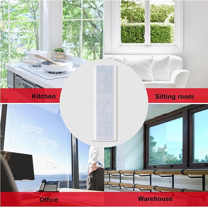 Mosqueda Window Fly Trap Indoor 30 Pack Sticky Fly Traps for Indoors, Fly Catchers for Inside Home, Waterproof & No Harm Adhesive Sticky Paper Trap for Mosquitos Bugs Housefy Fruit Fly Flying Gnats