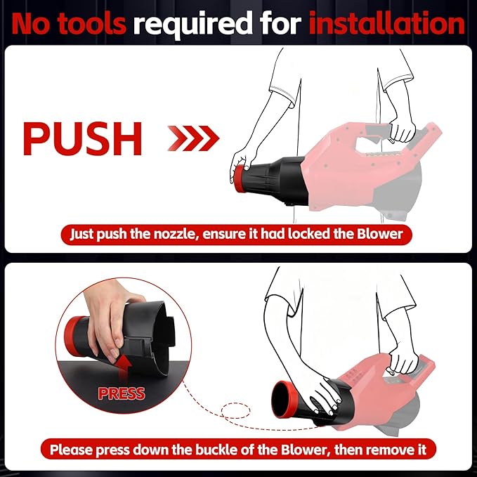 Car Drying Nozzle for Milwaukee M18 Fuel Leaf Blowers 3017-20,Short Nozzle Attachment Compatible with Milwaukee Blower, Durable Compact Design for Car Detailing & Snow Removal