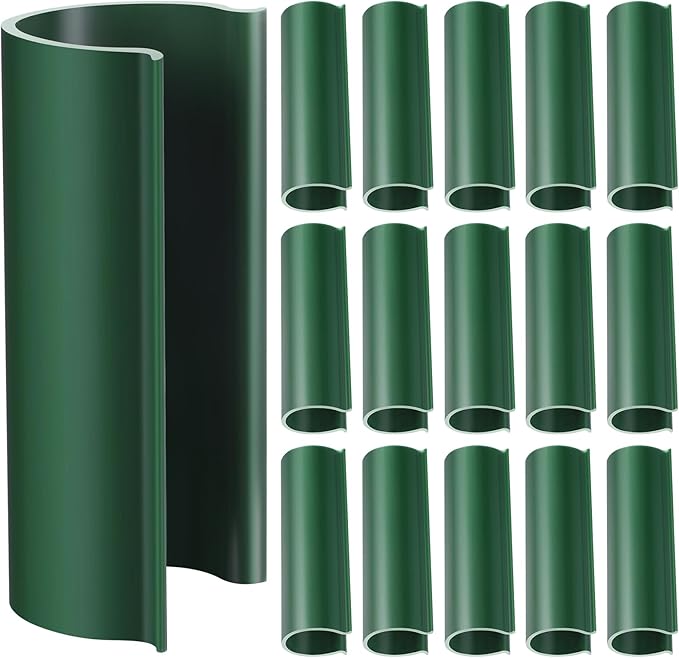 Jetec 16 Pcs PVC Pipe Clamps Greenhouses Strap Clips 2.4 Inches Long Summer PVC Water Pipe Clamps Strap Clips for Woodworking(for 1 Inch PVC Pipe,Green)