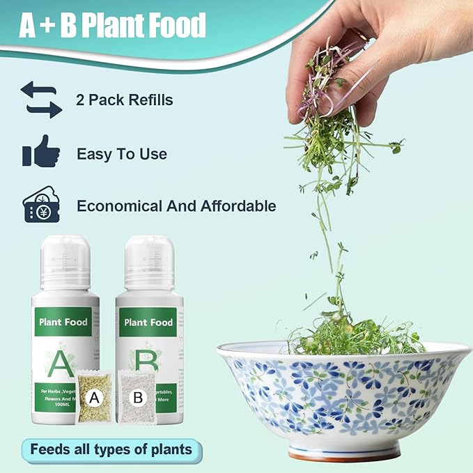 128 pcs Seed Pod Kit for Aerogarden, Grow Anything Kit for Indoor Hydroponics Growing System, Hydroponics Supplies with 50 Grow Sponges, a&b Nutrient Plant Food, 50 Pod Labels, 12 Plant Baskets Domes