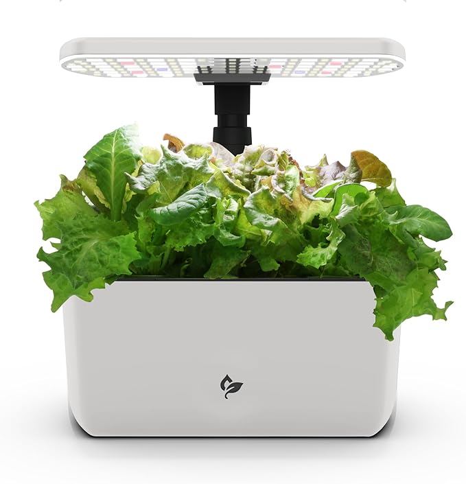AeroGarden Harvest 2.0, Indoor Garden Hydroponic System with LED Grow Light, Holds up to 6 AeroGarden Pods, Cream